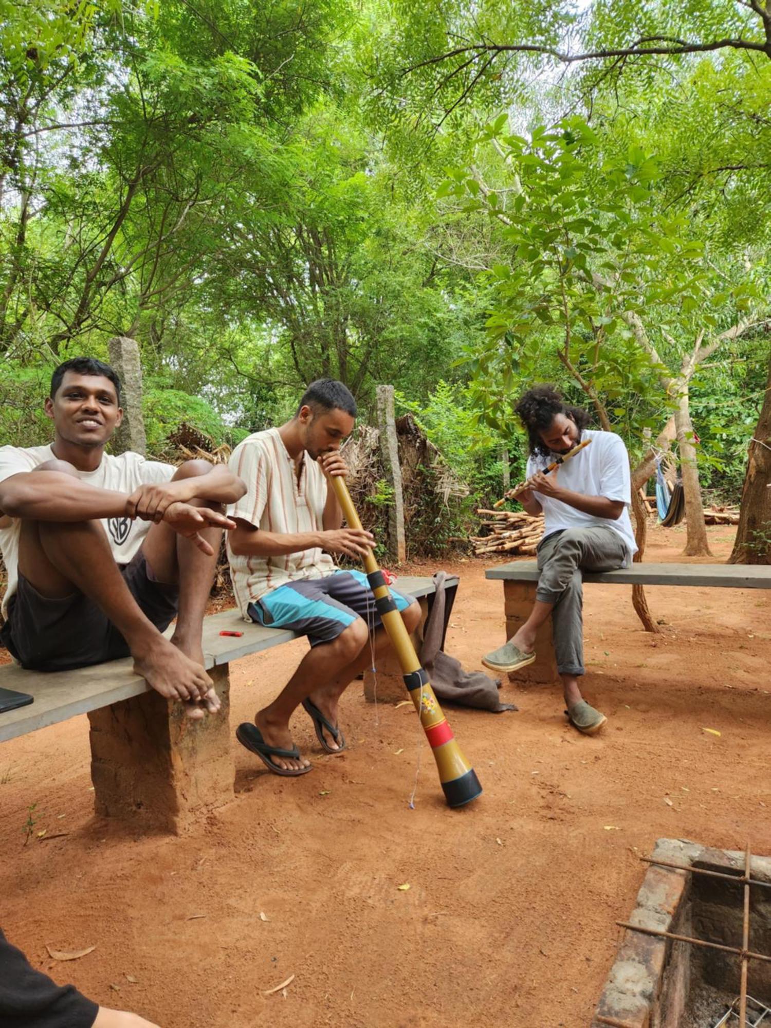 Nebula Nest Cafe & Hostel Auroville Exteriör bild